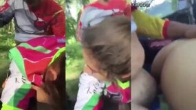 they fuck her in the middle of the woods