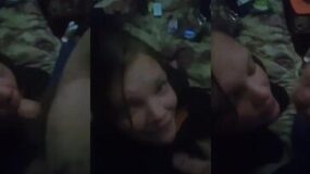 This hot chick gets horny and ends up sucking this old guy's cock