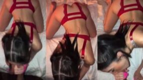 The eyes of this collegiate will make you cum when you see her eating that big dick so good part 1
