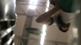 Frontal upskirt of a distracted teen at Soriana