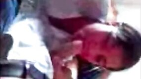 Mariana, that hot chick, sucking off two dudes at once