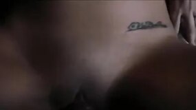 Booty spilling out, legs wide open, sucking that dick