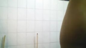 Her sister’s pussy was clearly visible while she was bathing