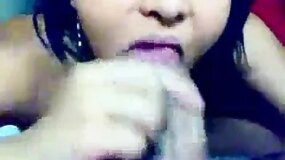 Hot chick sucking her uncle's balls