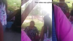 Voyeur watching a hot chick bent over checking her clothes