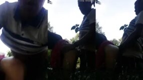 They fuck her ass raw in the woods