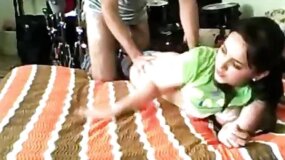 Fucking the hot chick Sarai raw on the bed
