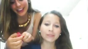 Four hot chicks on a pajama webcam