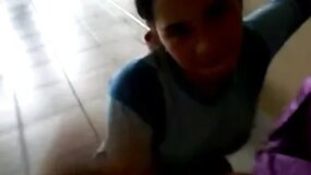 Bitch Sucking Teacher's Dick in Class