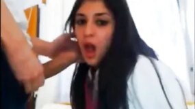 Webcam Slut Sucking Cock with Pleasure