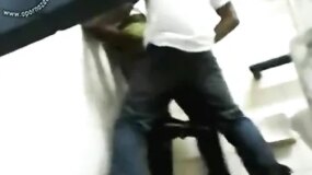 He shoves his big cock up his buddy’s pussy inside the school