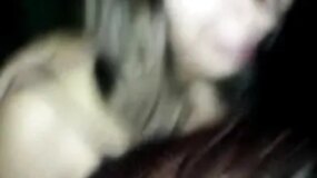 Hot lesbian chicks make out and suck each other's tits while having a blast at the party